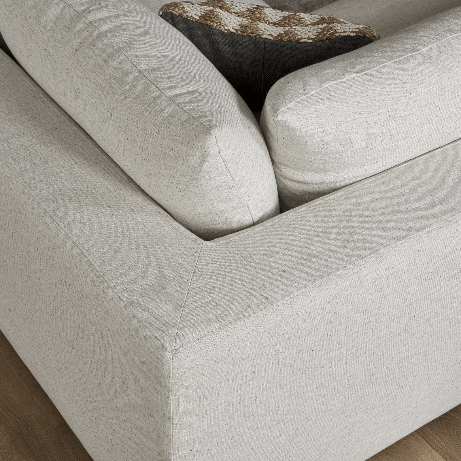 Duke Deep Seat Sofa, 2 Seater, White