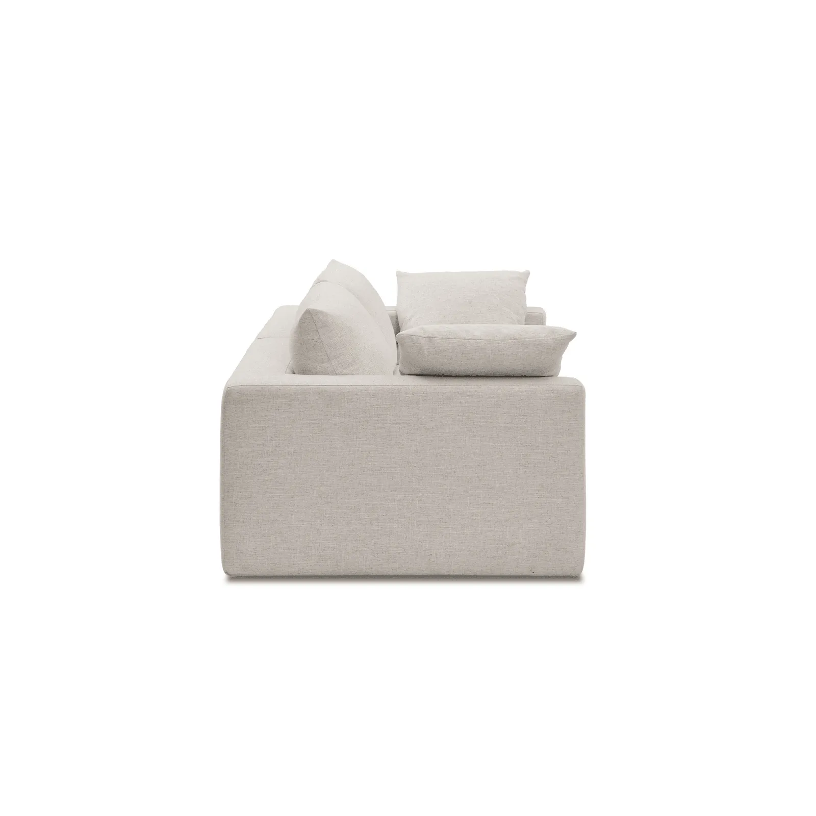 Duke Deep Seat Sofa, 2 Seater, White