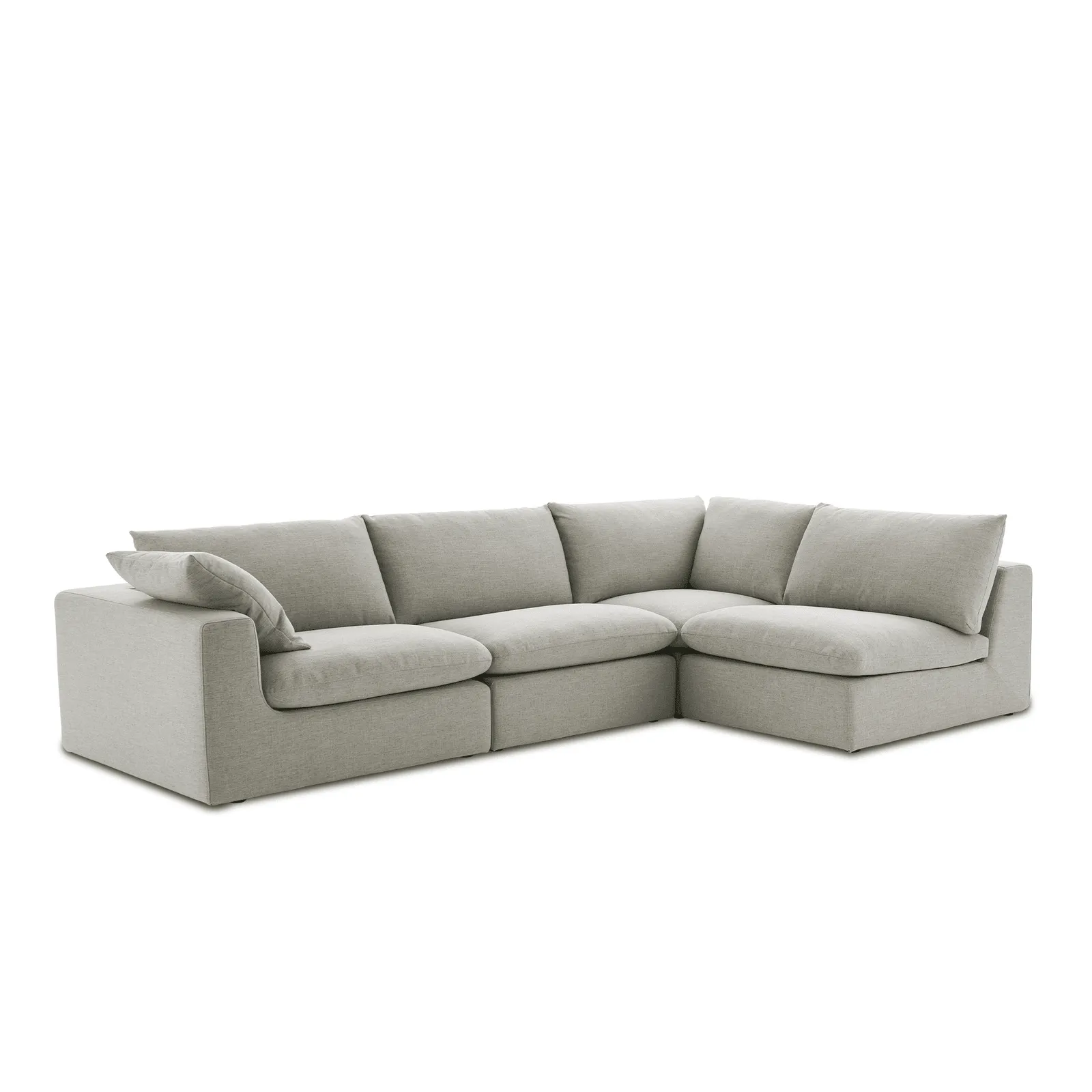 Duke Deep Seat Sofa, 4 Seater, Gray