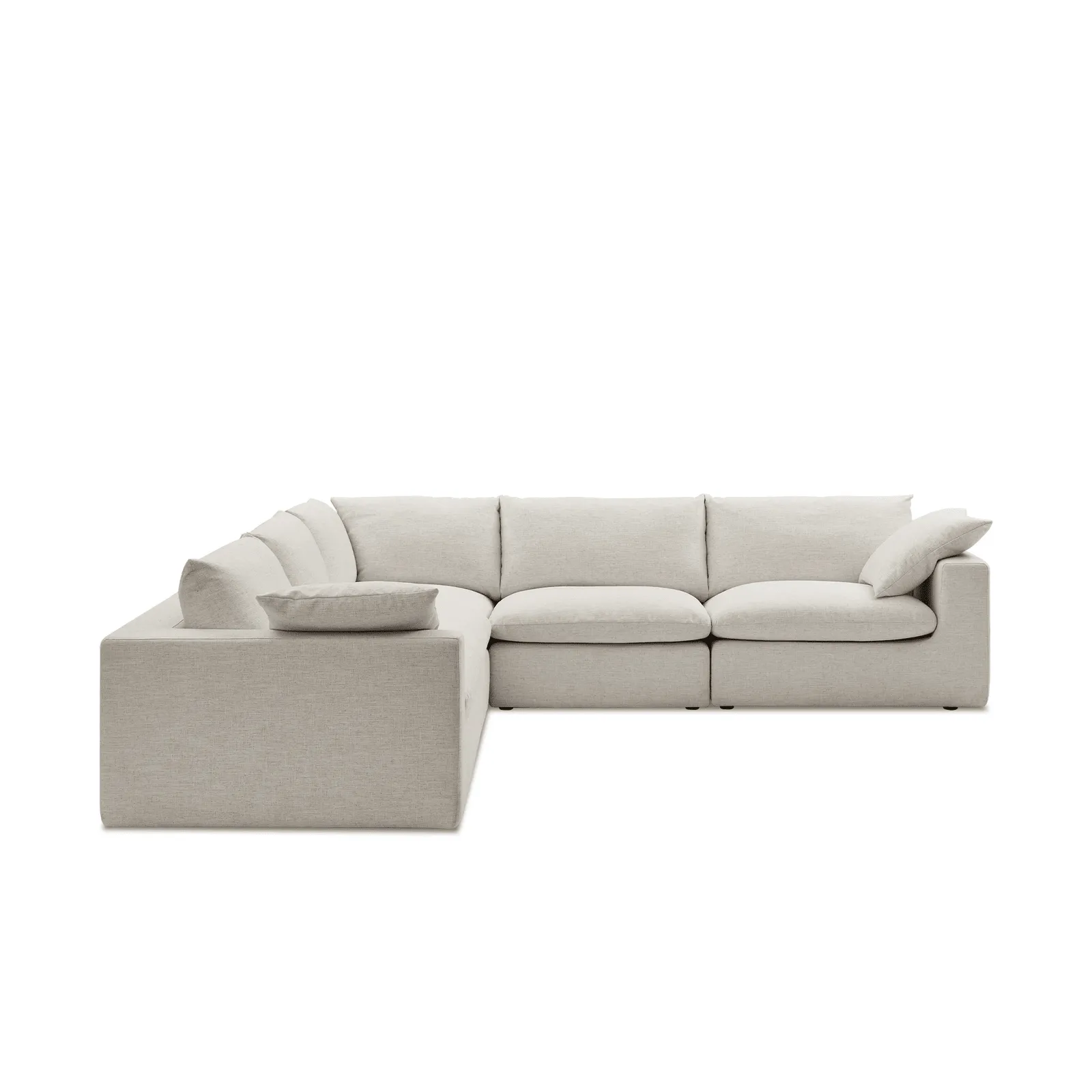 Duke Deep Seat Sofa, 5 Seater, White