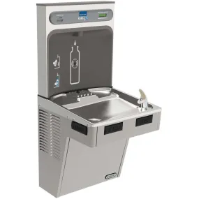 Elkay ezH2O Bottle Filling Station with Mechanically Activated, Single ADA Cooler Filtered Non-Refrigerated Light Gray LMABFDWSLK