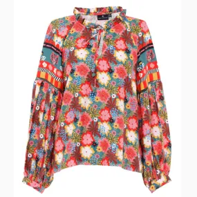 Emily Lovelock Multi Coloured Tencel Top