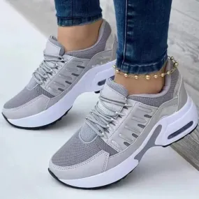 Fashion Woman Vulcanize Platform Casual Sneakers Women Flats Mesh Breathable Running Walking Shoes Chunky Summer Sports Shoe