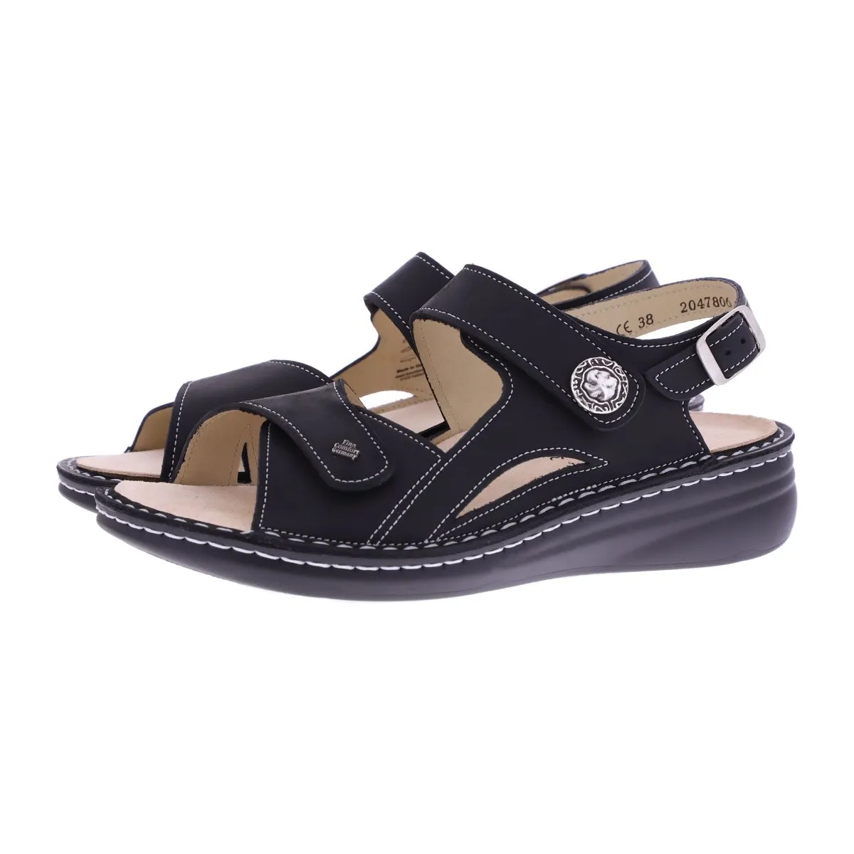 Finn Comfort Women's Barbuda Black Nubuck