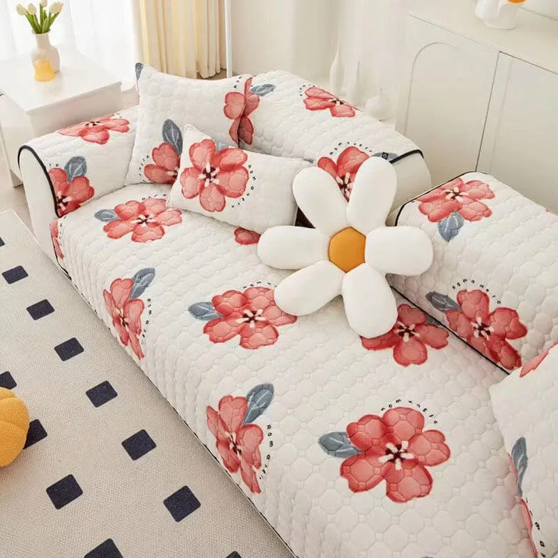 Flower Series Protective Couch Cover Premium Quality Multiple Materials