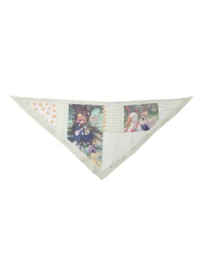 Forest Prince Fairy Tale Healing Printed Triangle Silk Scarf