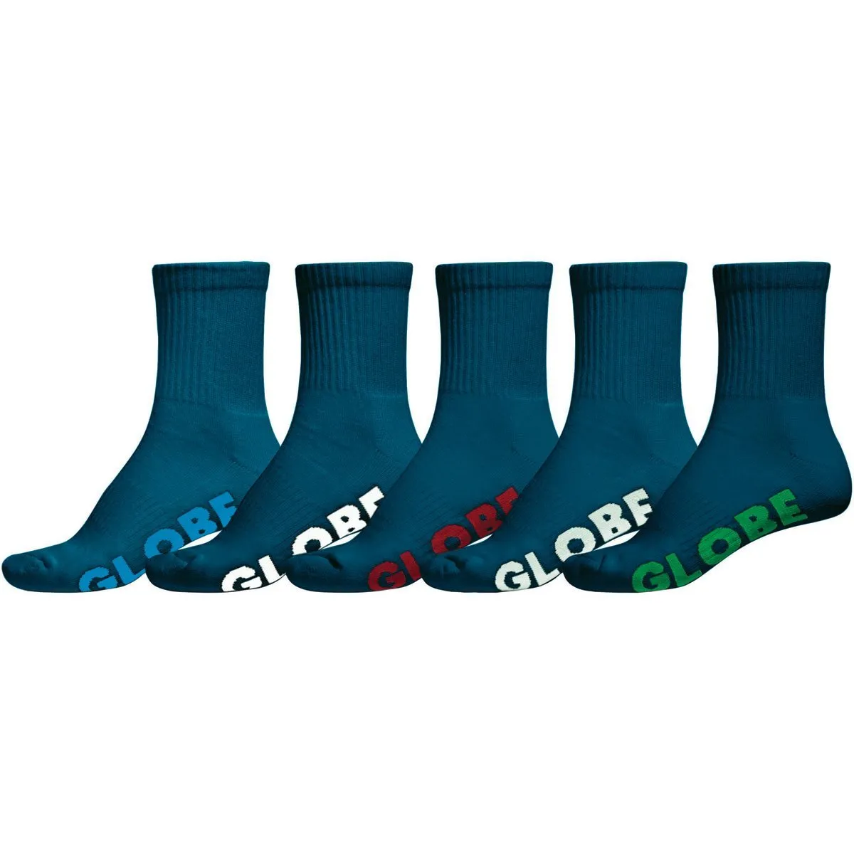 Globe BOYS STEALTH CREW SOCK 5 Pack Navy