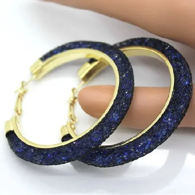 Gold-plated Earrings, Crystal Mesh Chain, Female Earring Jewelry