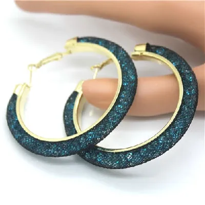 Gold-plated Earrings, Crystal Mesh Chain, Female Earring Jewelry