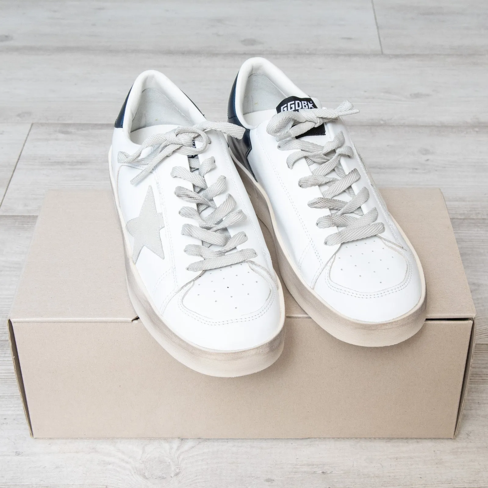 Golden Goose White Leather Stardan Sneakers