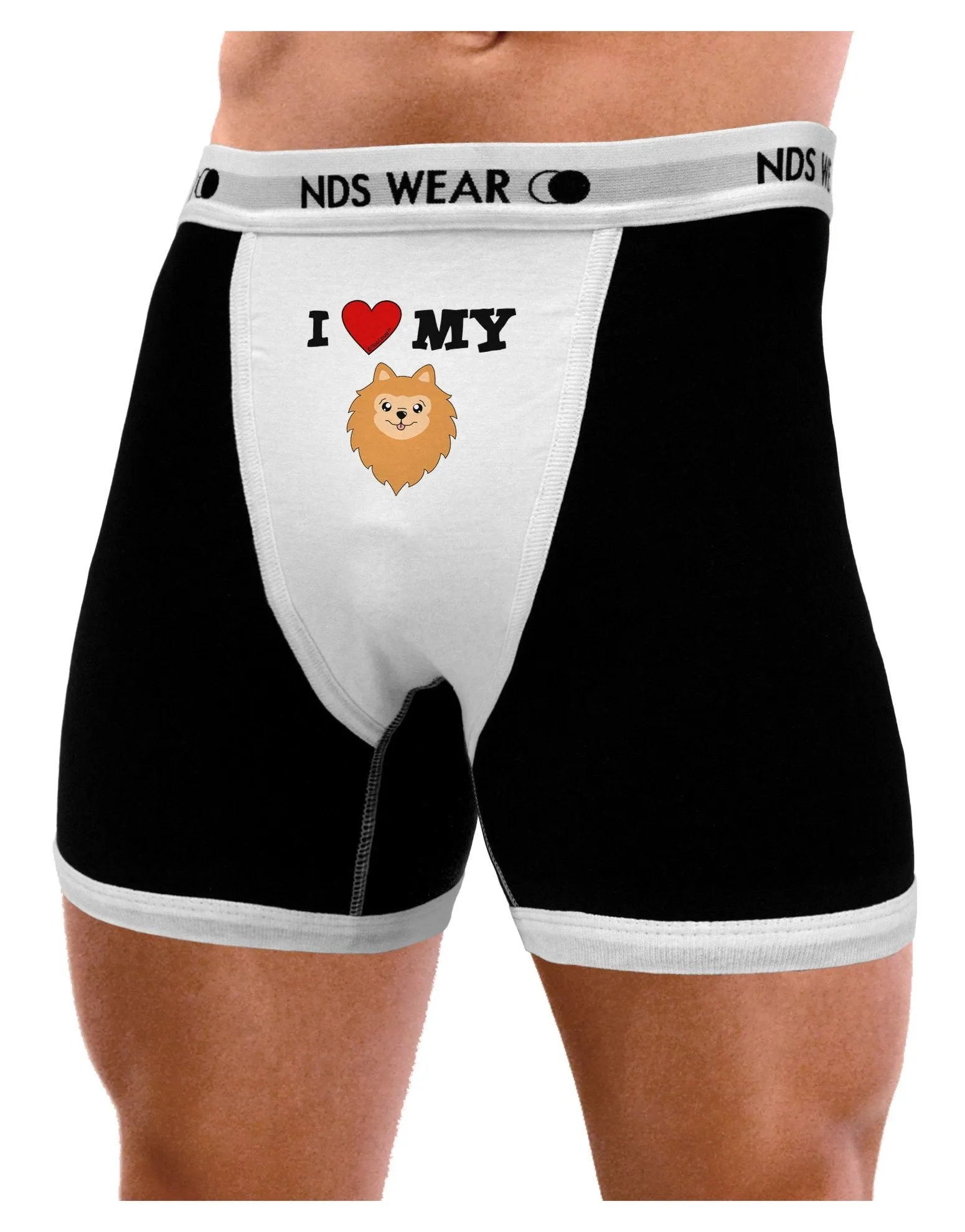 I Heart My - Cute Pomeranian Dog Mens Boxer Brief Underwear by TooLoud