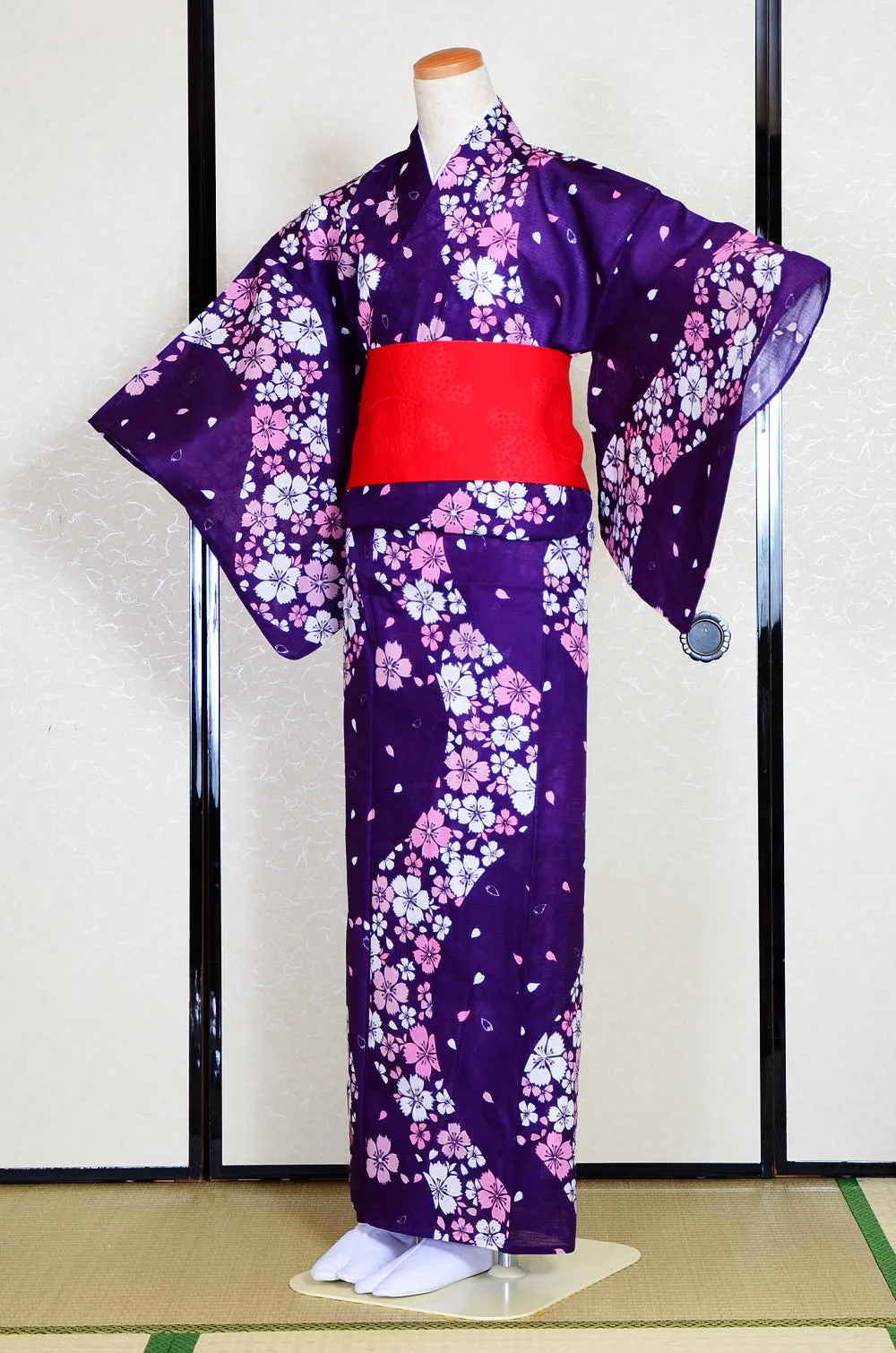 Japanese yukata kimono / D #165