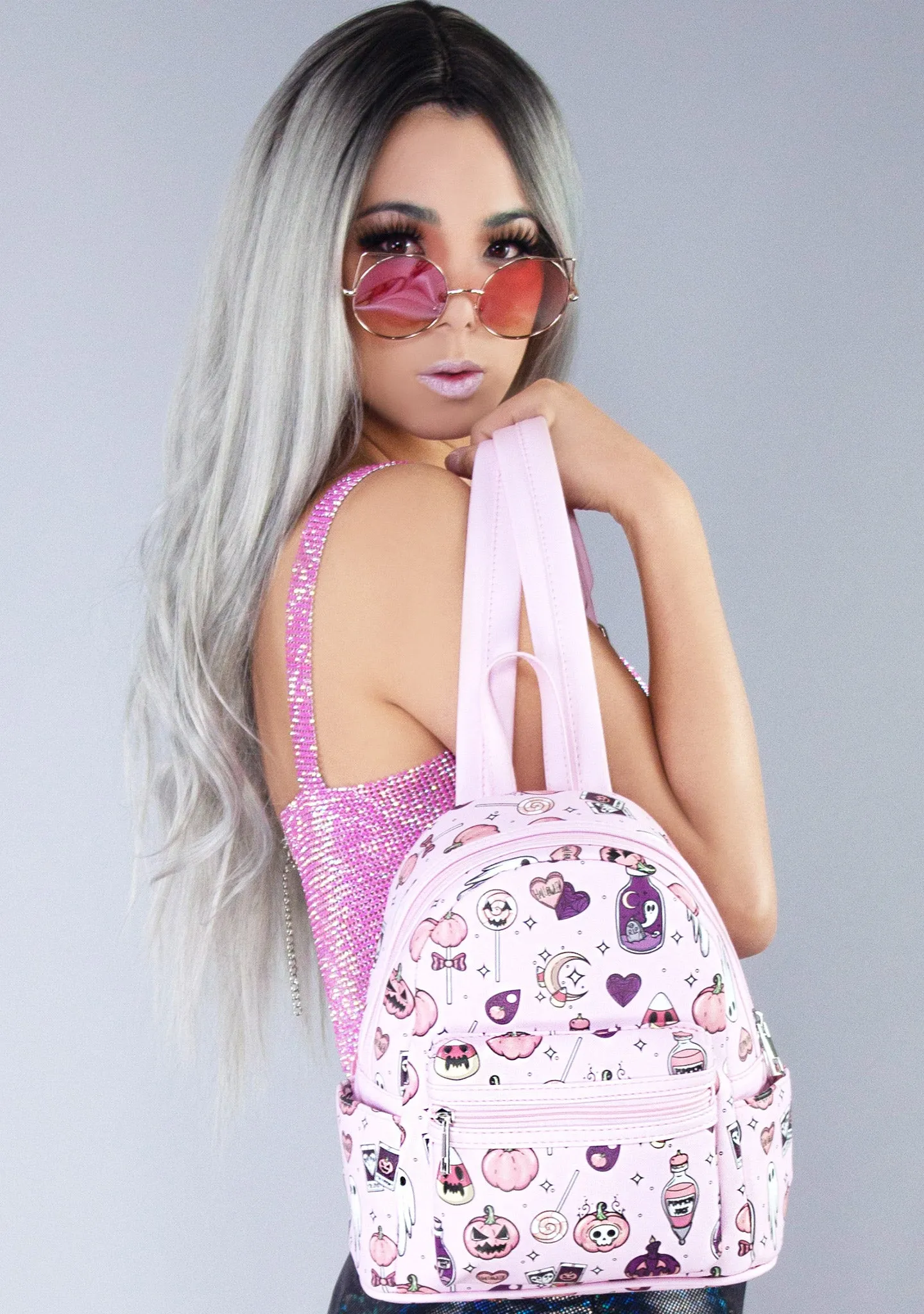 Kawaii Creep AOP Mini Backpack