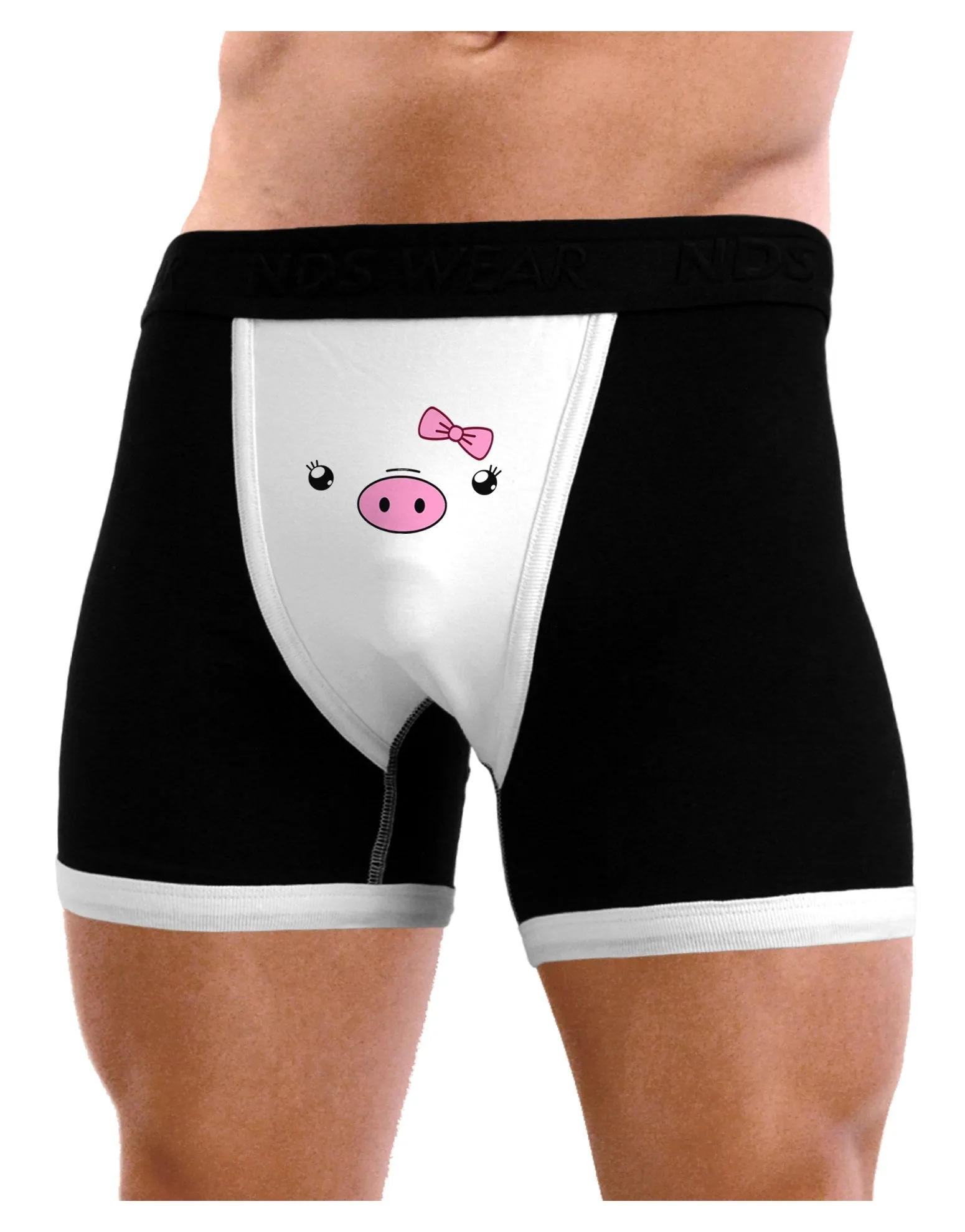 Kyu-T Face - Oinkette Cute Girl Piglet Mens Boxer Brief Underwear