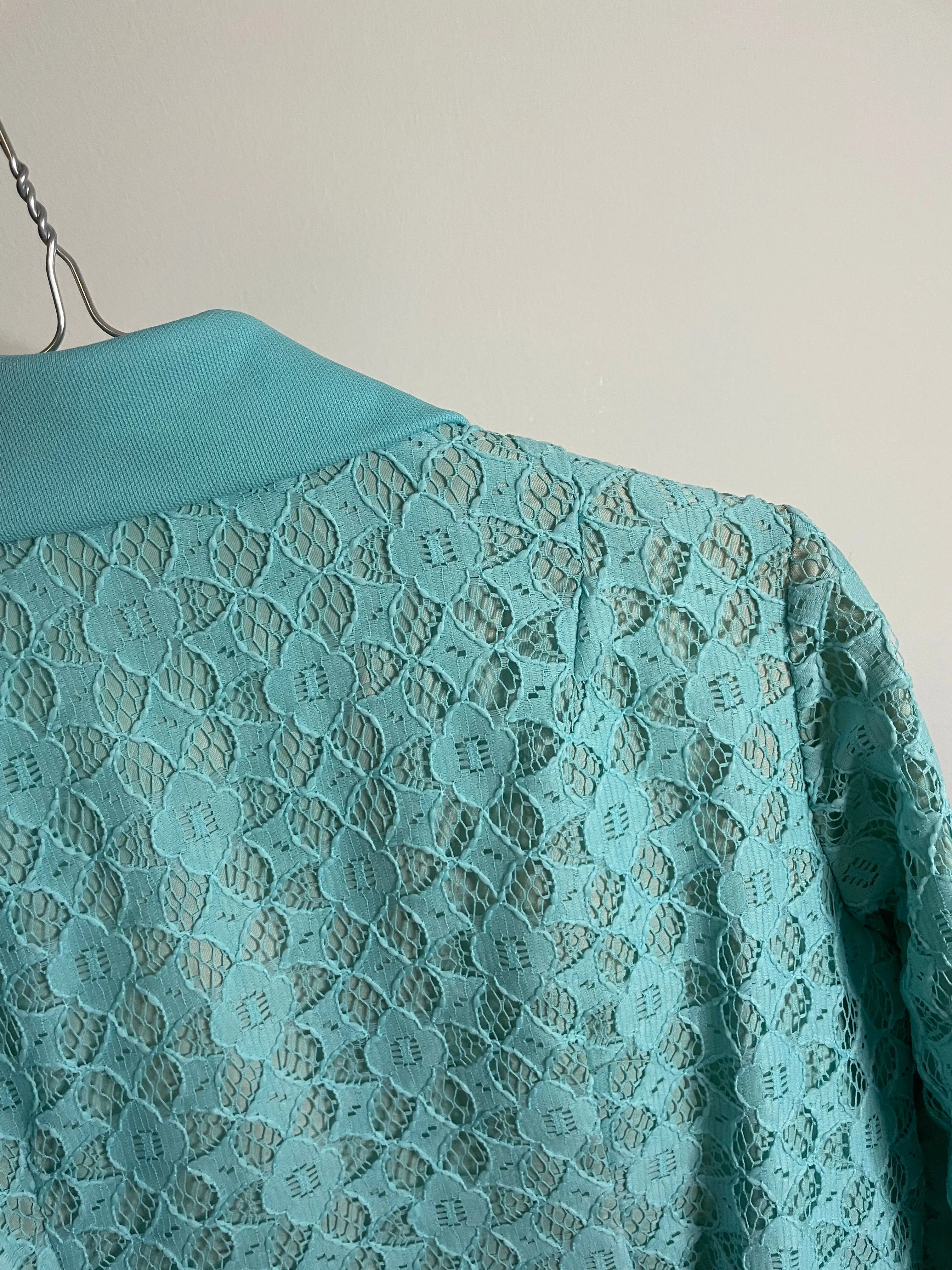 Lace Jacket with Rhinestone Buttons