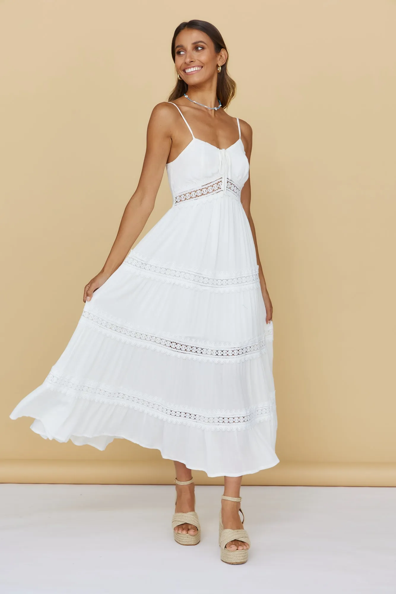 Looking For Something Maxi Dress White