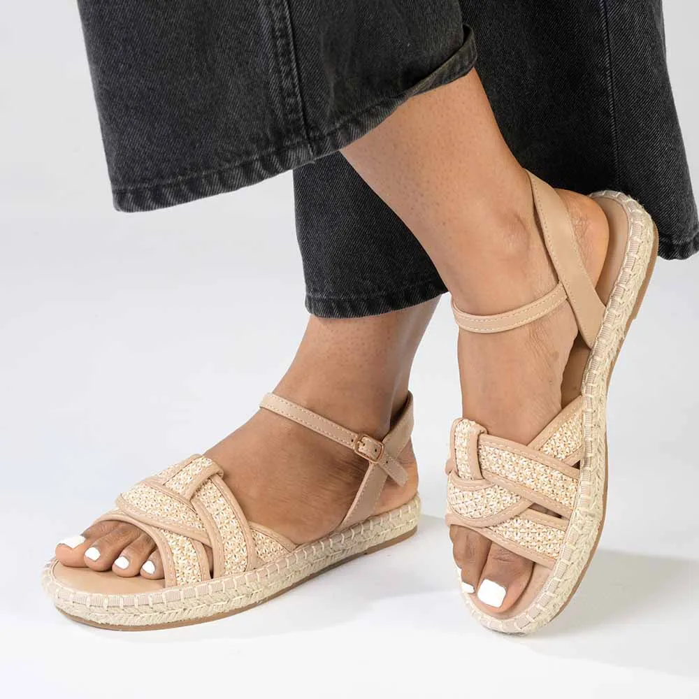 Madison Lylah Crossover Espadrille Sandal - Taupe