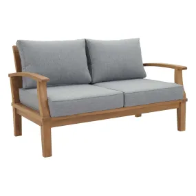 Marina Outdoor Patio Teak Loveseat in Natural