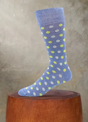 Medium Multi Dot Sock in Denim