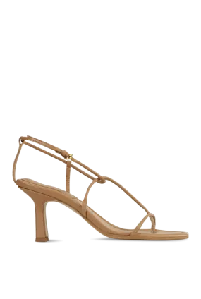 Minimal Strappy Nude Heeled Sandal