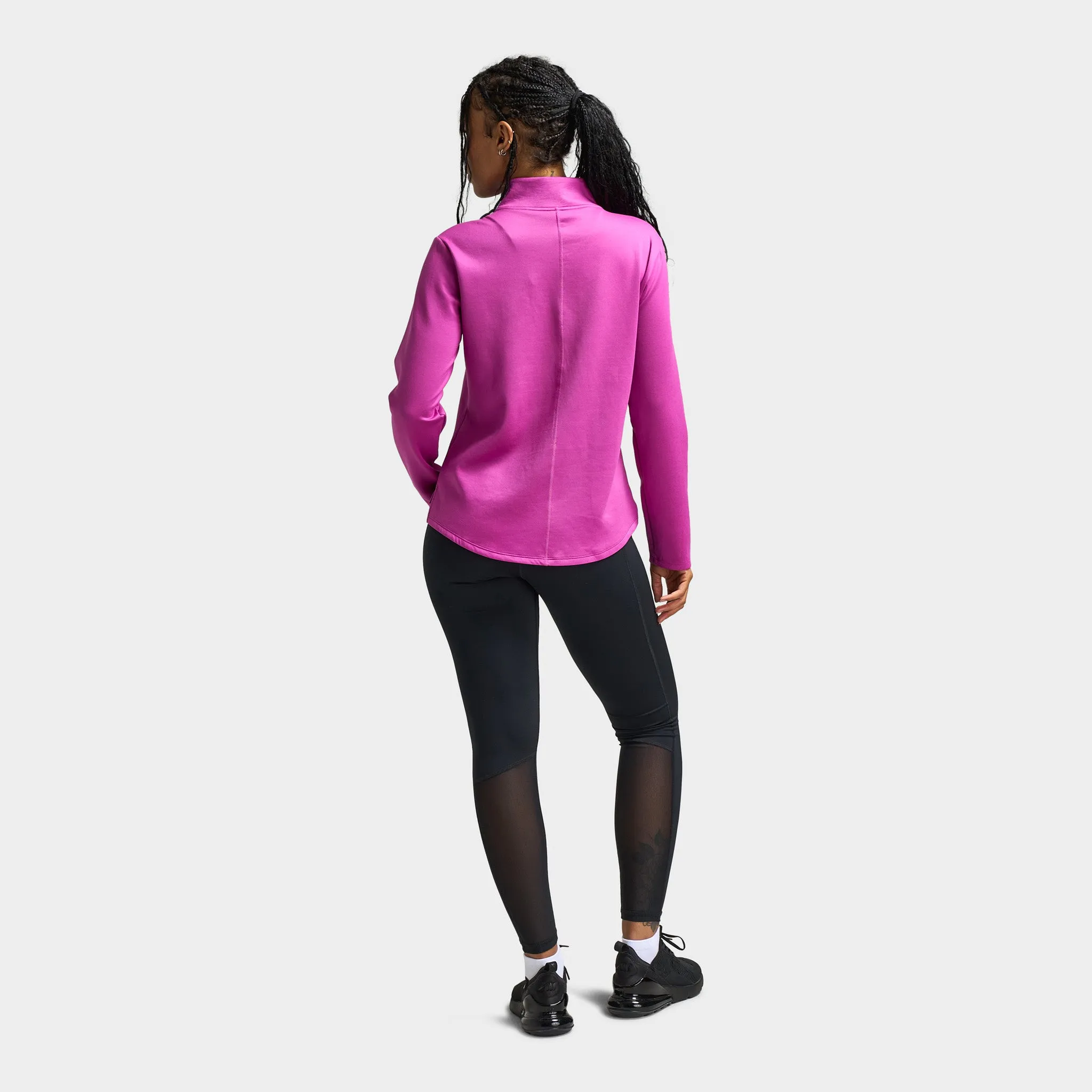 Nike Therma-FIT One Women's Long Sleeve Half Zip Top Hot Fuchsia / White