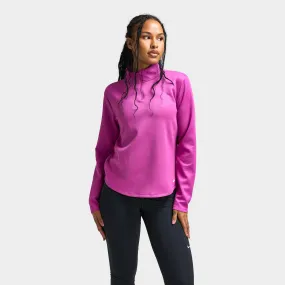 Nike Therma-FIT One Women's Long Sleeve Half Zip Top Hot Fuchsia / White