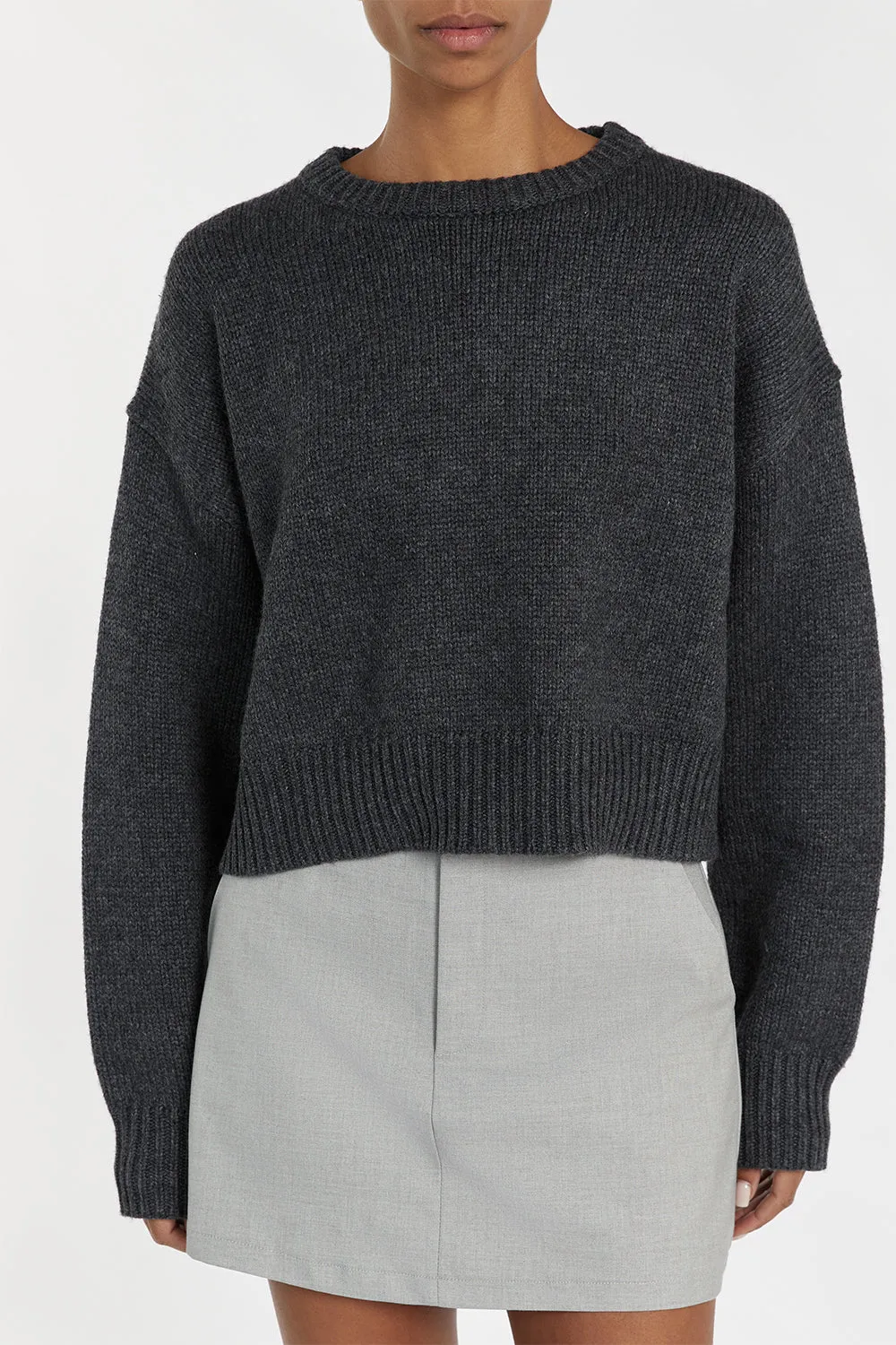 OLIVER CHARCOAL MARLE KNIT JUMPER