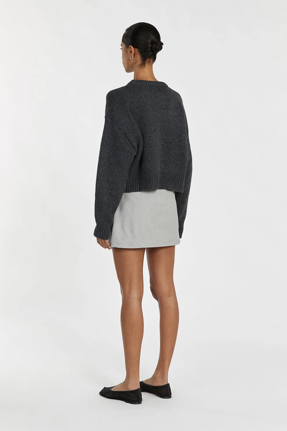 OLIVER CHARCOAL MARLE KNIT JUMPER