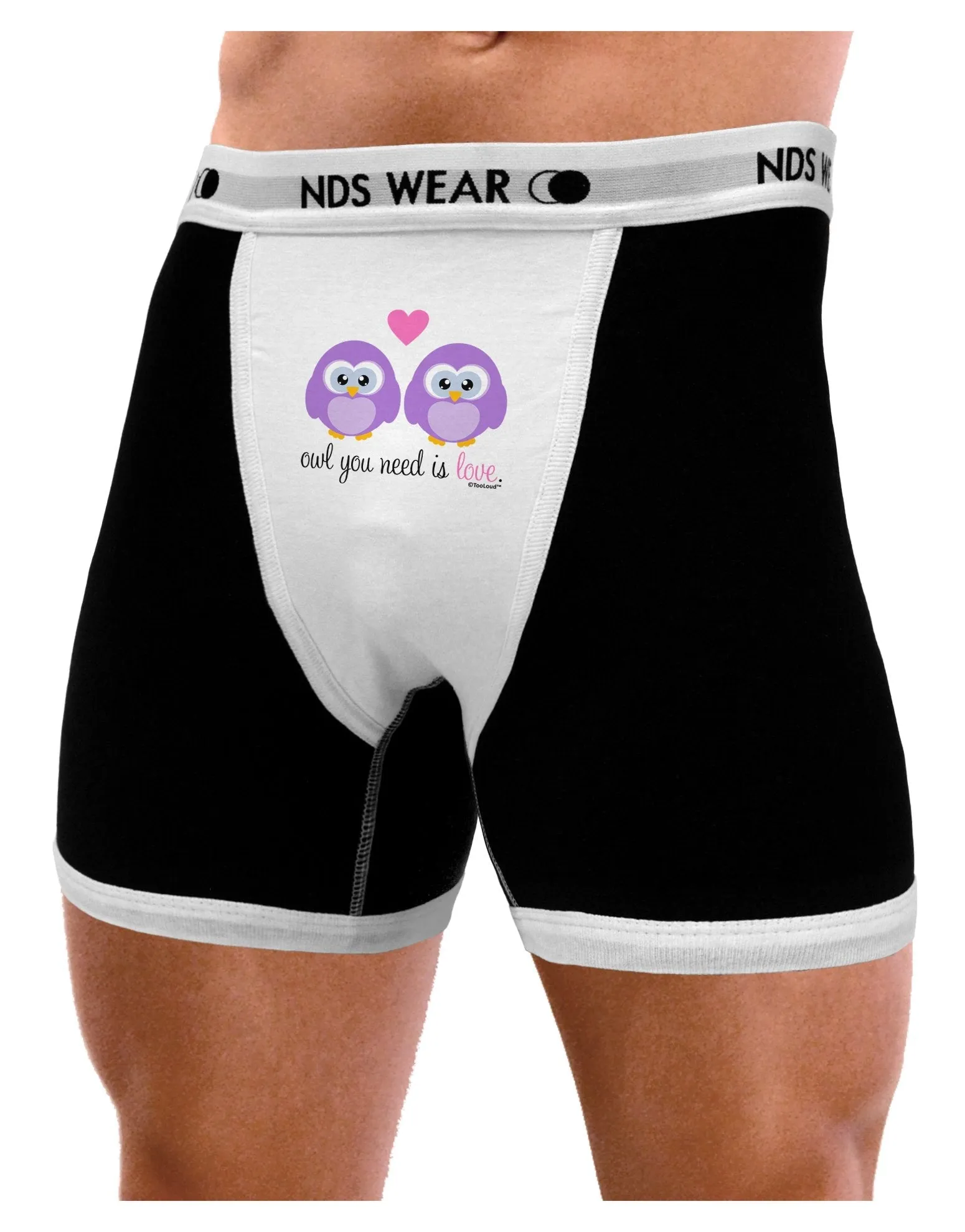 Owl You Need Is Love - Purple Owls Mens Boxer Brief Underwear by TooLoud