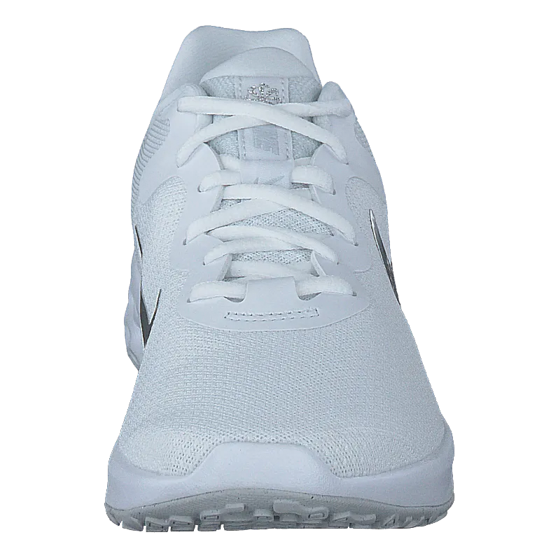 Revolution 6 Next Nature Women's Road Running Shoes WHITE/METALLIC SILVER-PURE PLATINUM