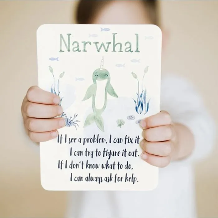 Slumberkins Sea Foam Narwhal Kin | Growth Mindset