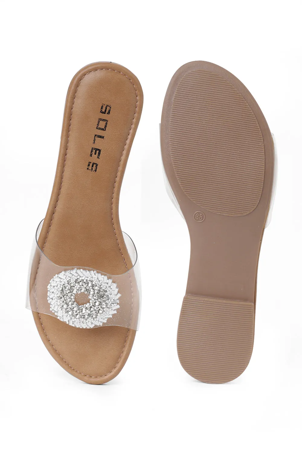 SOLES Sequence Transparent Strap Flats