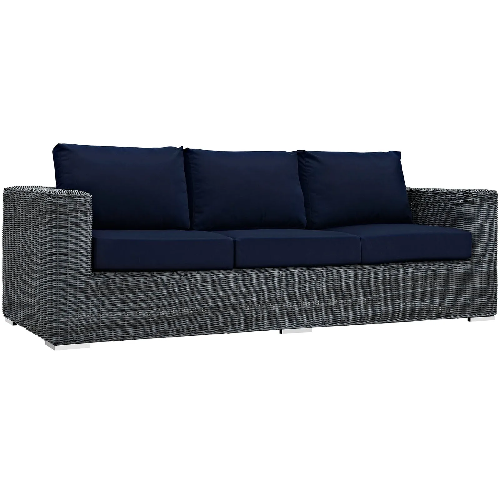 Summon Outdoor Patio Sunbrella Sofa in Canvas