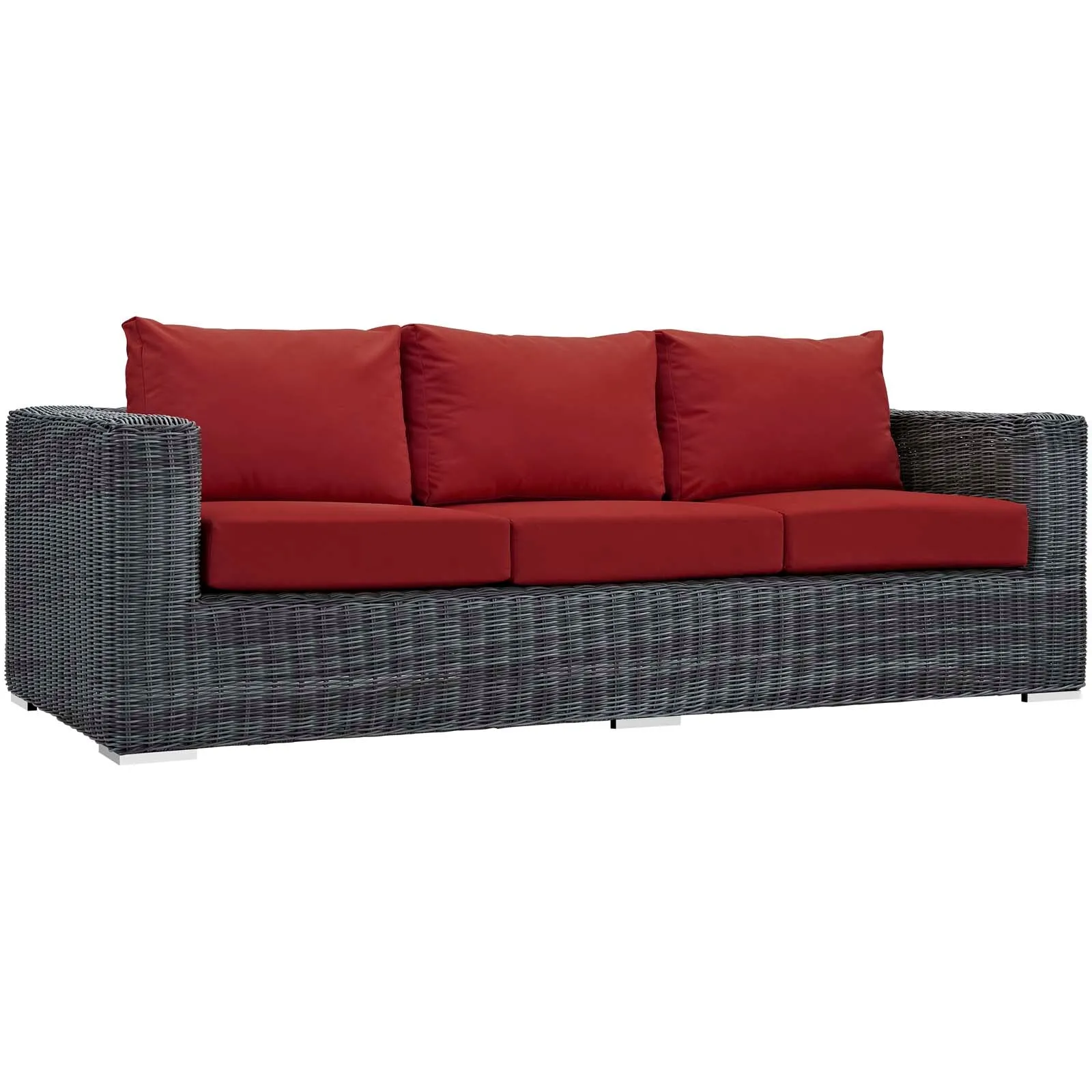 Summon Outdoor Patio Sunbrella Sofa in Canvas