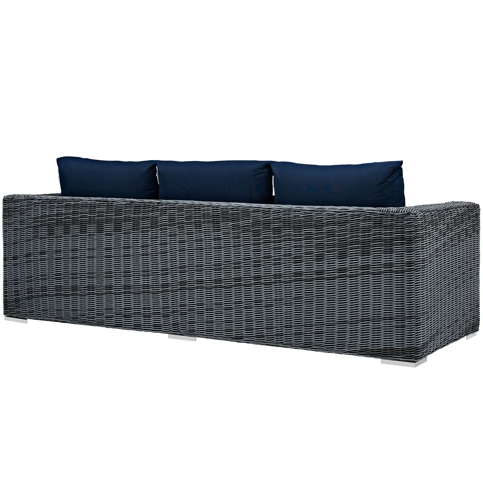 Summon Outdoor Patio Sunbrella Sofa in Canvas