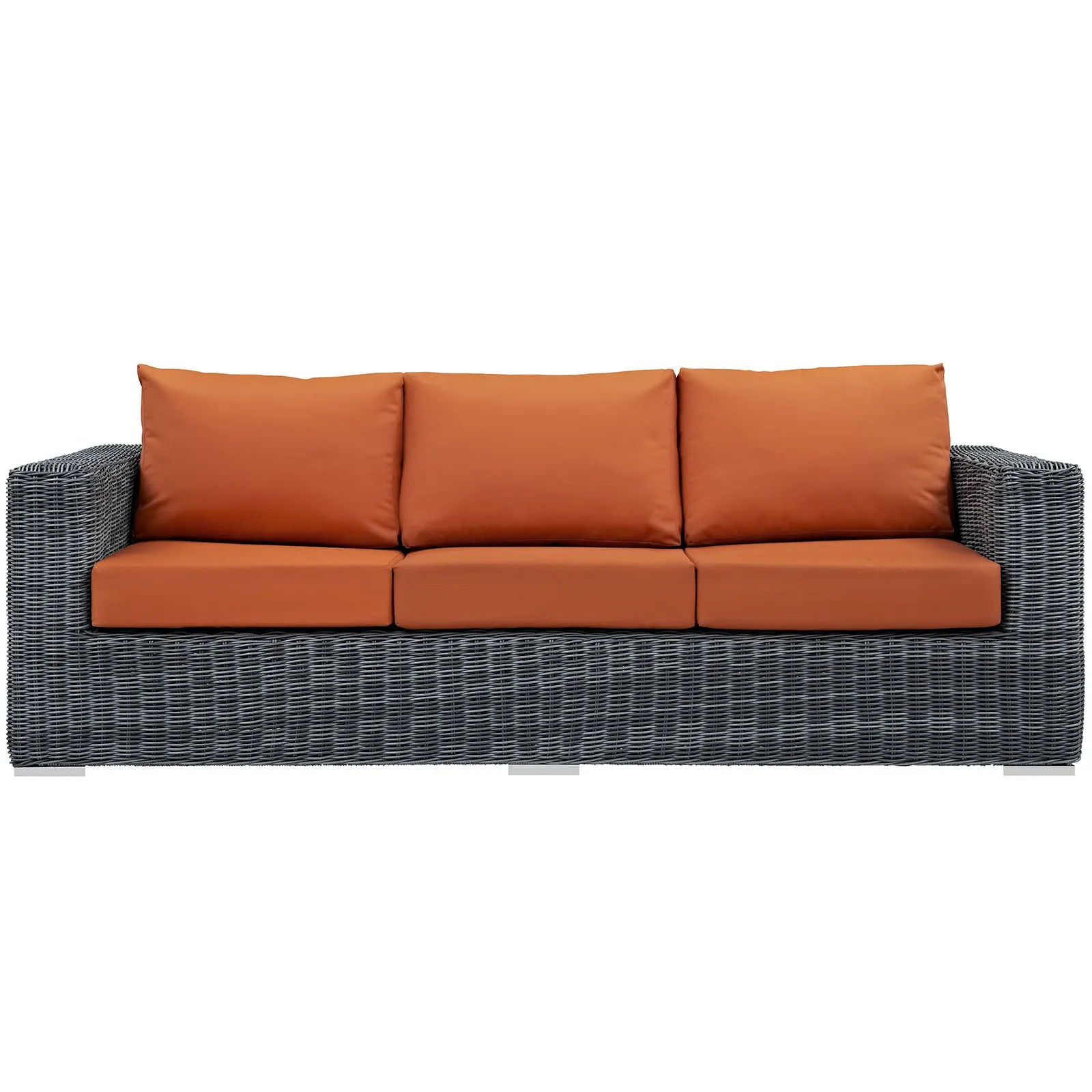 Summon Outdoor Patio Sunbrella Sofa in Canvas