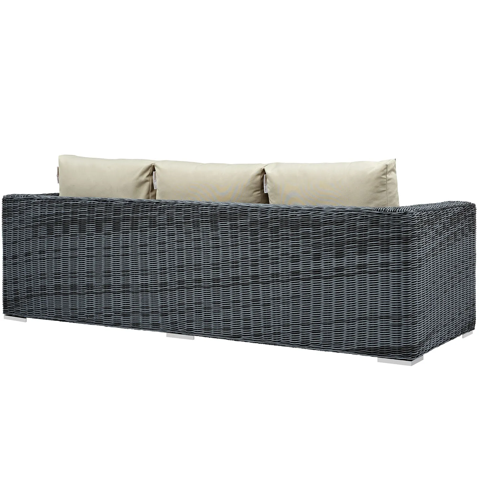 Summon Outdoor Patio Sunbrella Sofa in Canvas