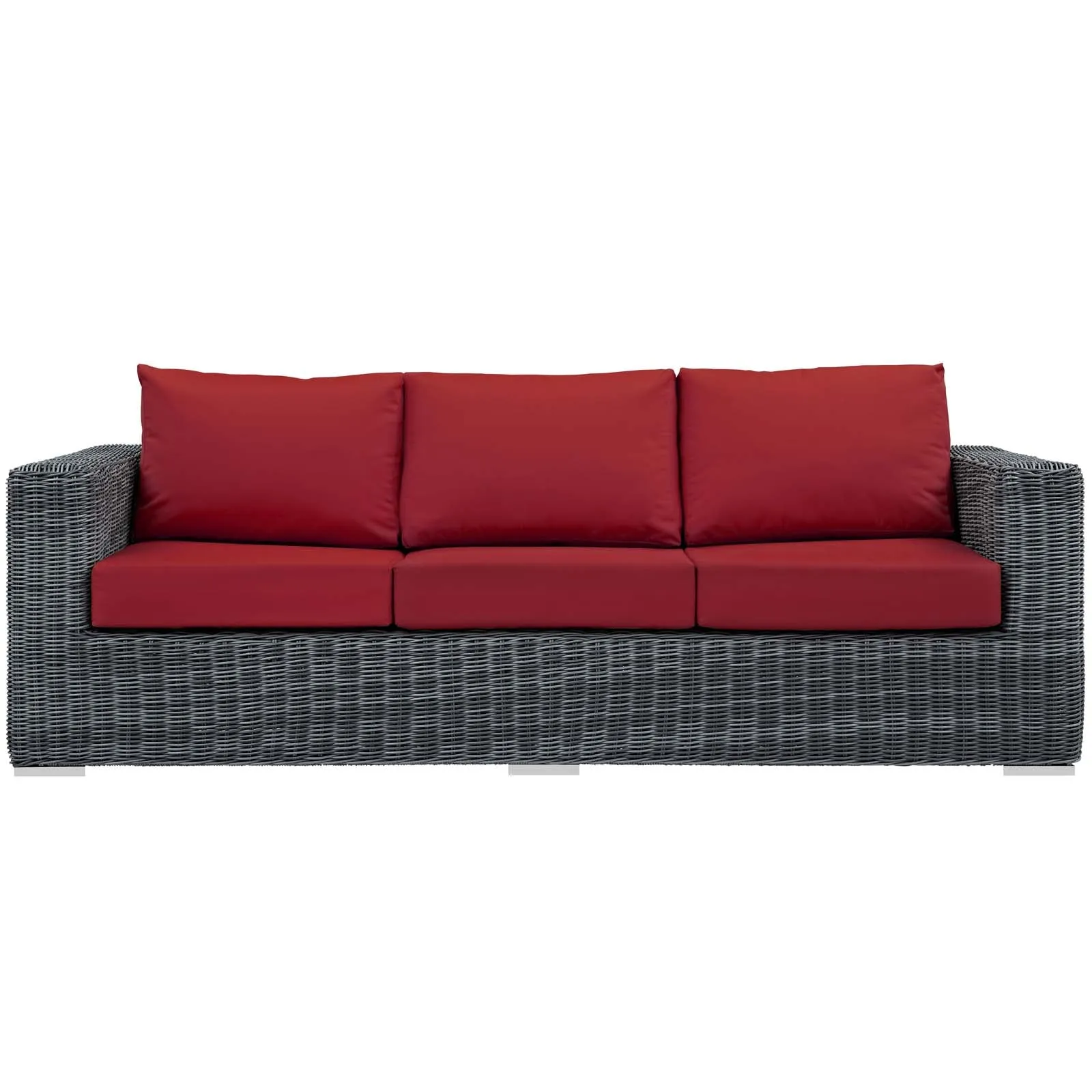 Summon Outdoor Patio Sunbrella Sofa in Canvas