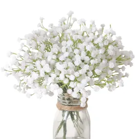 Veryhome 30PCS 30 Bunches Fake Babys Breath Flowers Artificial White Flowers Gypsophila DIY Floral Bouquets Arrangement Wedding Home Decor