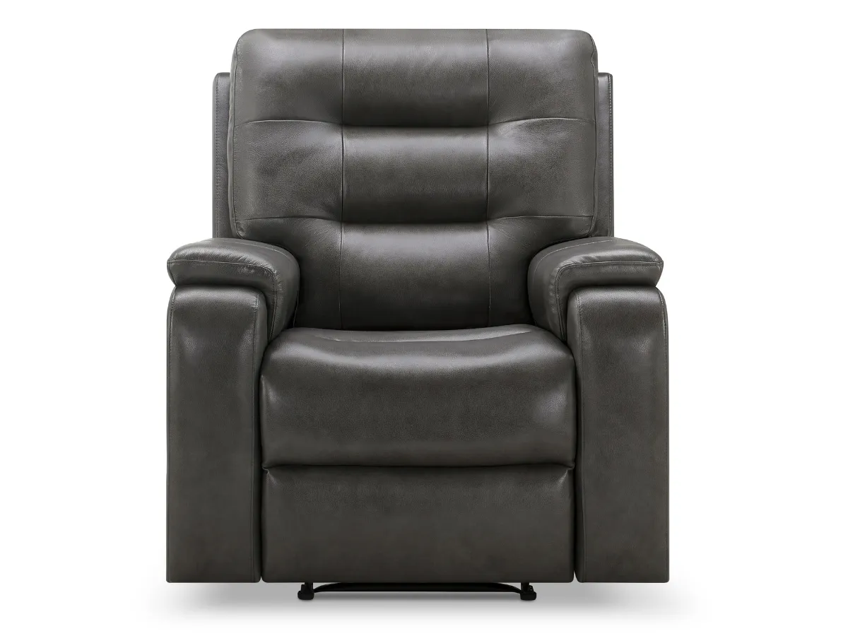 Waylen Top-Grain Leather Manual Recliner