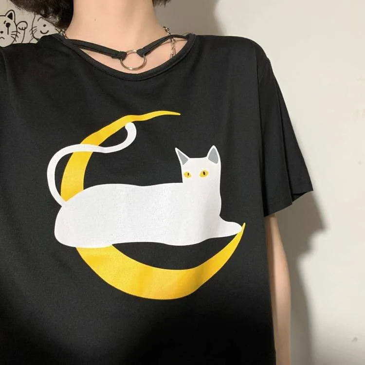 Women's Cute Kitten Printed T-shirts